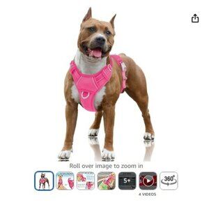 Size M BARKBAY Reflective No Pull Harness w/ Front Clip, Easy Control Handle